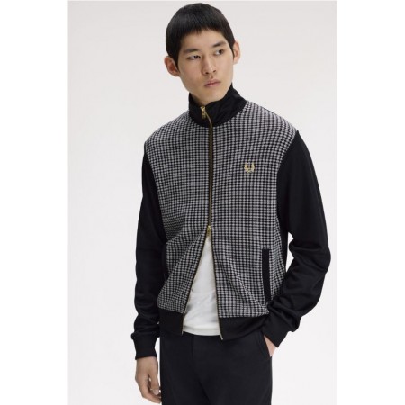 KNITTED FRONT TRACK JACKET