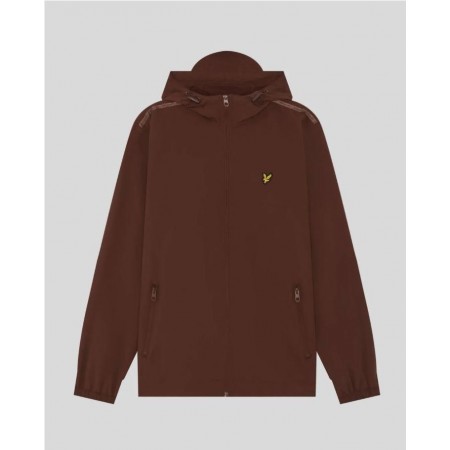 TAPED ZIP THROUGH HOODED JACKT