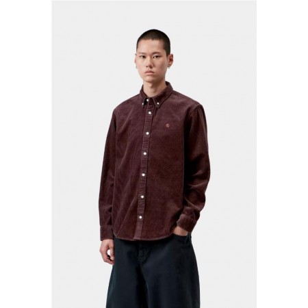 L/S MADISON CORD SHIRT AMARONE