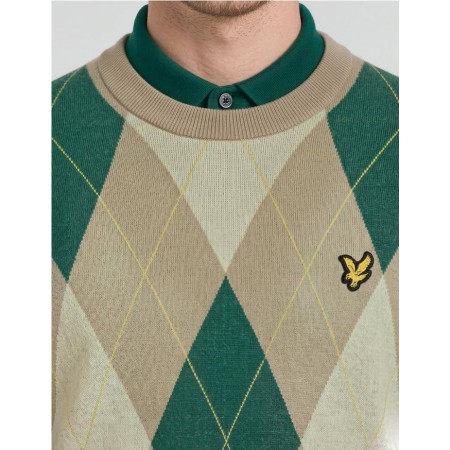ARGYLE KNITTED CREW NECK JUMPE 2